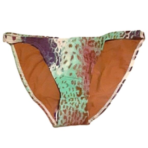 Cia Maritima Beachwear Silver Green & Purple Verde Tanga Bikini Set Size M - Picture 5 of 15